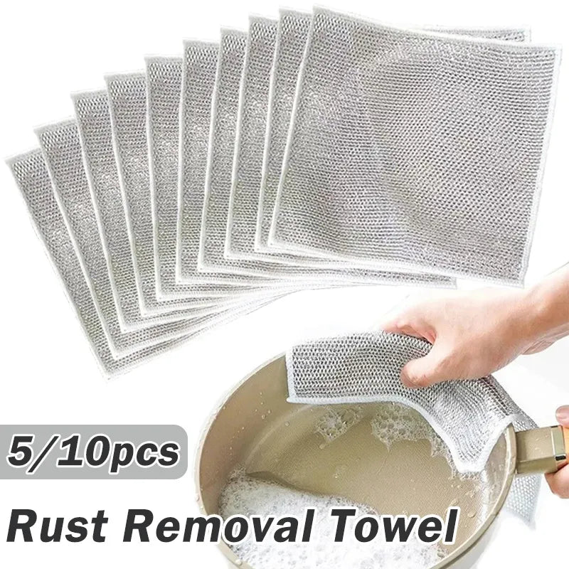 Kitchen Dishwashing Towel Metal Steel (20 Pieces)