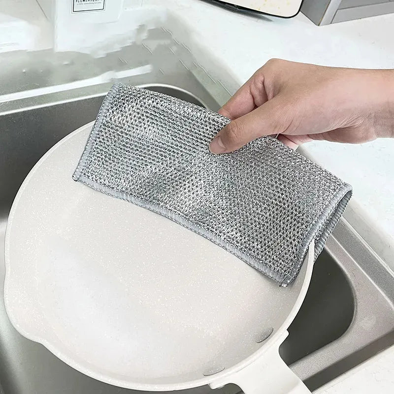 Kitchen Dishwashing Towel Metal Steel (20 Pieces)