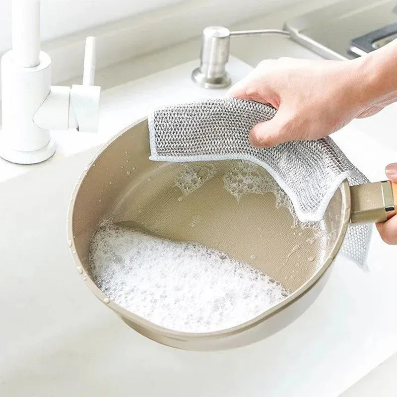 Kitchen Dishwashing Towel Metal Steel (20 Pieces)