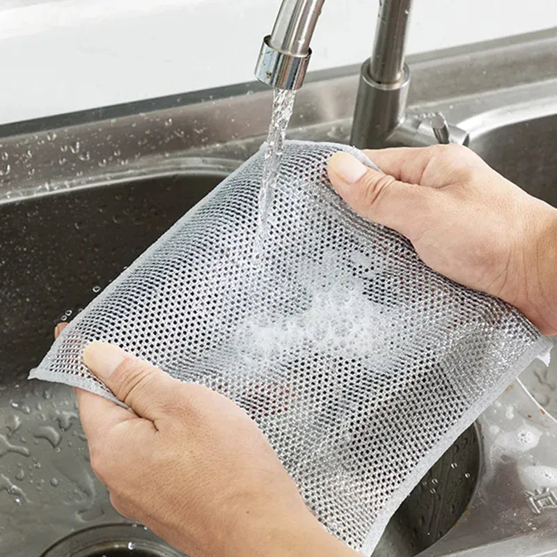 Kitchen Dishwashing Towel Metal Steel (20 Pieces)