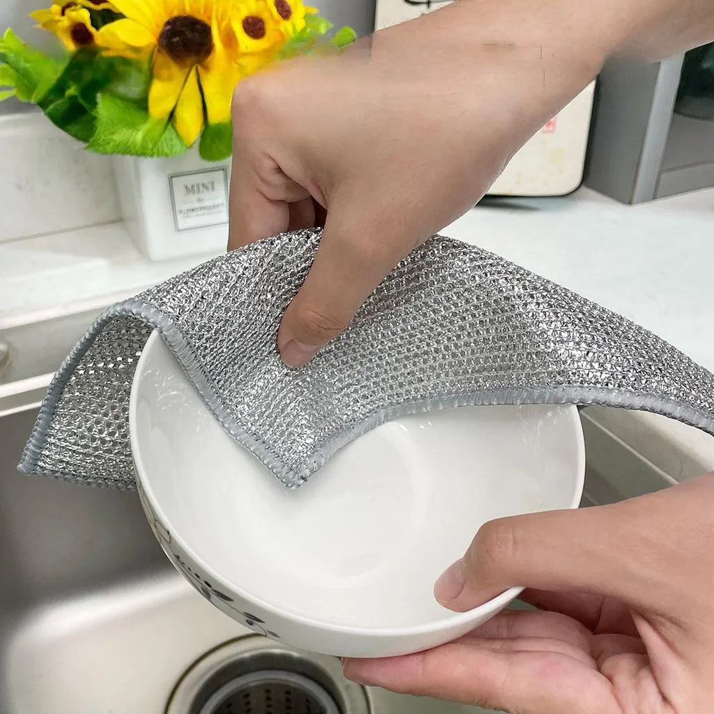 Kitchen Dishwashing Towel Metal Steel (20 Pieces)