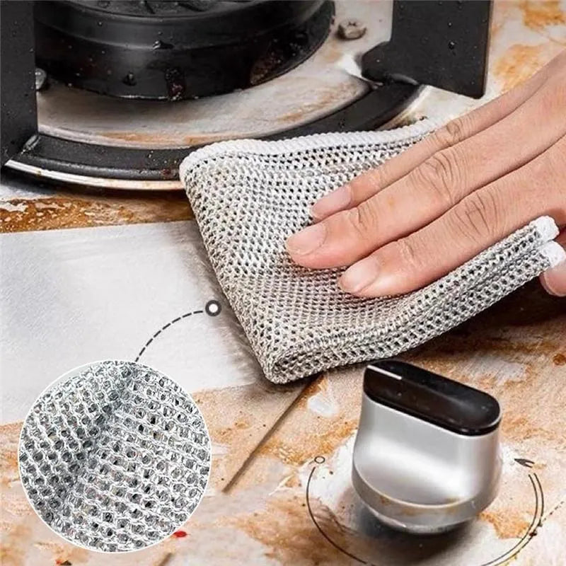 Kitchen Dishwashing Towel Metal Steel (20 Pieces)